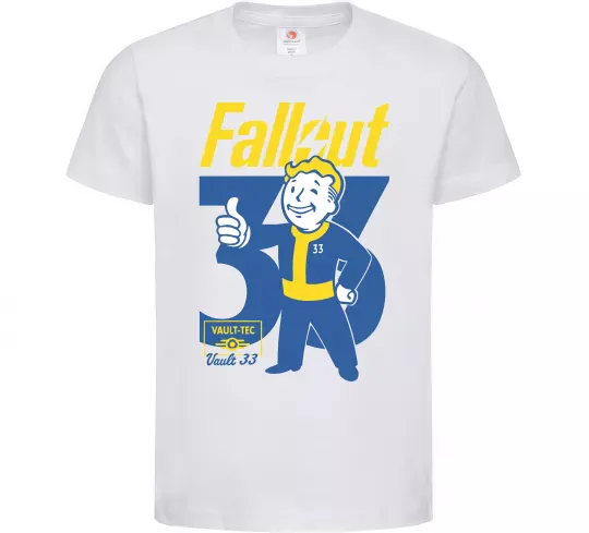 Детская футболка Fallout 33 Белый фото