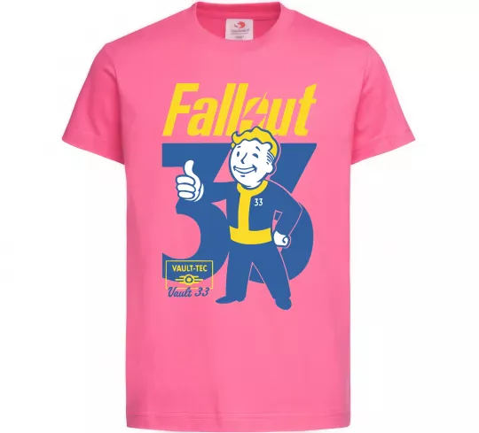 Детская футболка Fallout 33 Ярко-розовый фото