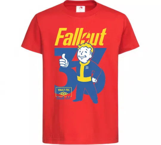 Детская футболка Fallout 33 Красный фото