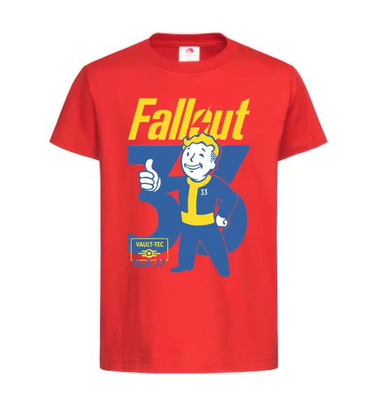 Детская футболка Fallout 33 Красный фото