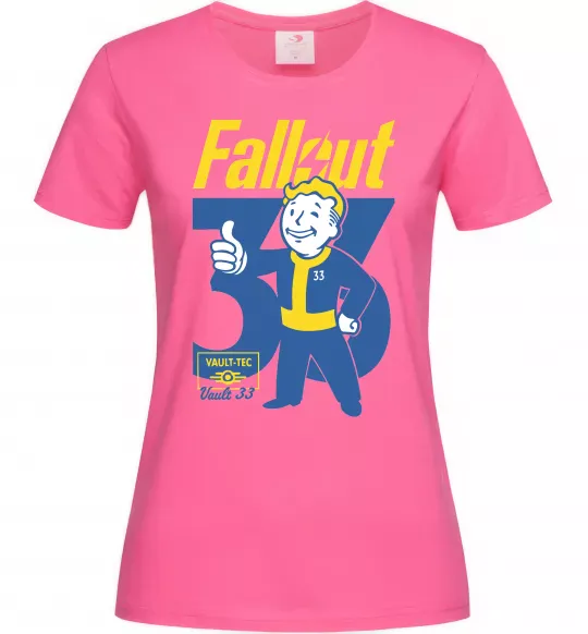Жіноча футболка Fallout 33 Яскраво-рожевий фото