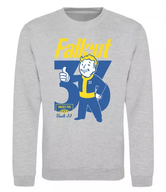 Світшот Fallout 33 Сірий меланж фото