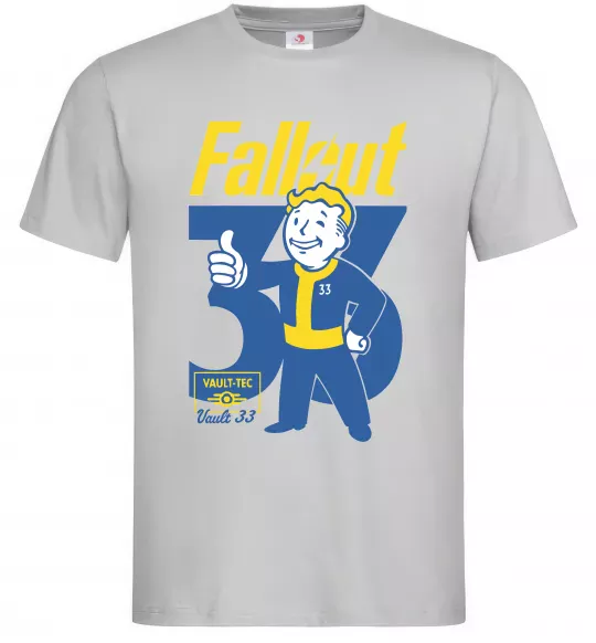 Мужская футболка Fallout 33 Серый фото