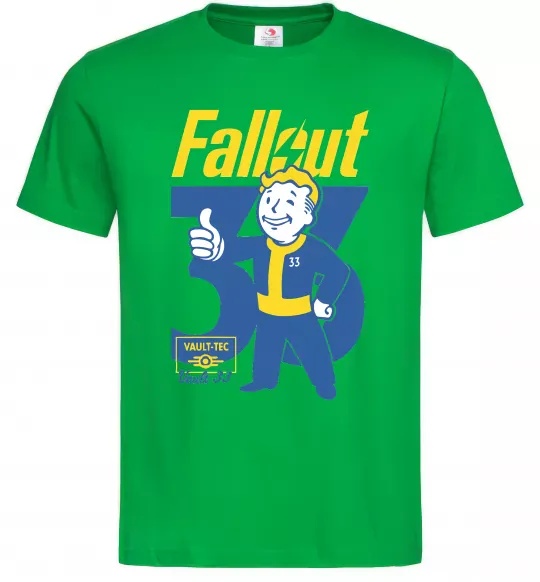 Мужская футболка Fallout 33 Зеленый фото