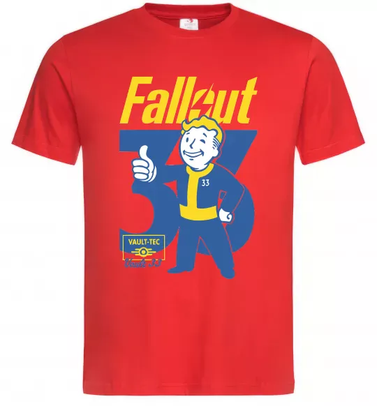 Мужская футболка Fallout 33 Красный фото