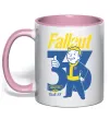 Чашка с цветной ручкой Fallout 33 Нежно розовый фото