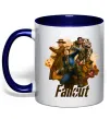 Чашка з кольоровою ручкою Fallout art Глибокий темно-синій фото