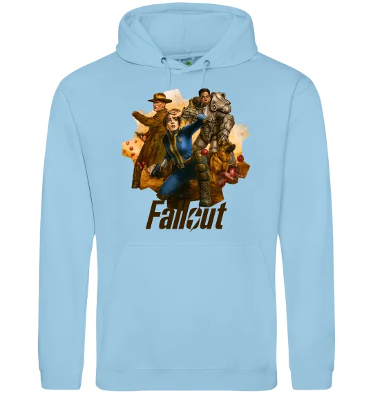 Женская толстовка (худи) Fallout art Голубой фото