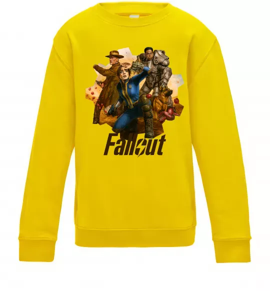 Детский Свитшот Fallout art Солнечно желтый фото
