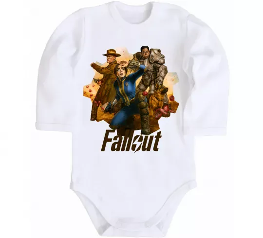 Детский боди Fallout art Белый фото
