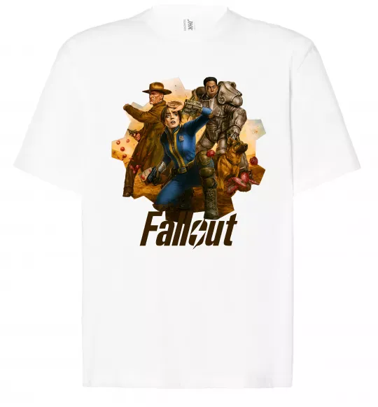 Футболка Оверсайз Fallout art Білий фото