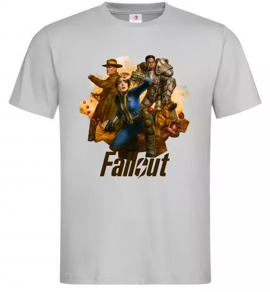 Мужская футболка Fallout art Серый фото