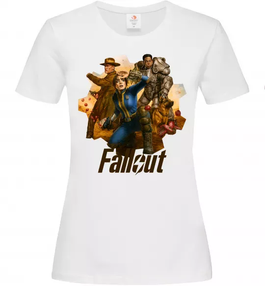 Женская футболка Fallout art Белый фото