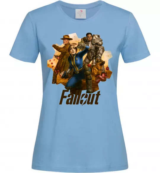 Женская футболка Fallout art Голубой фото