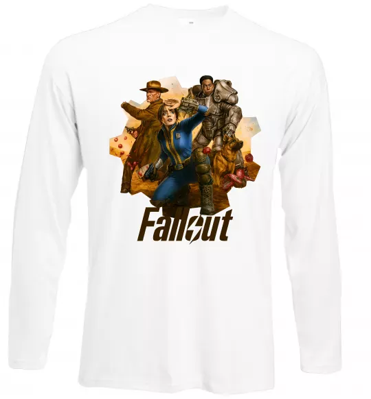 Лонгслив Fallout art Белый фото
