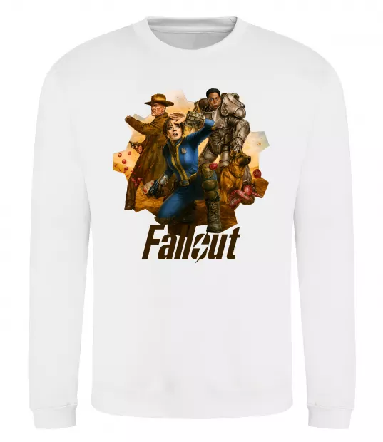 Світшот Fallout art Білий фото