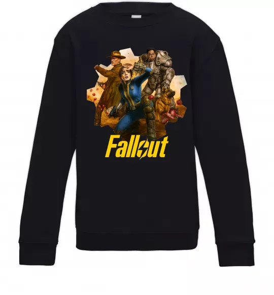 Детский Свитшот Fallout art Черный фото
