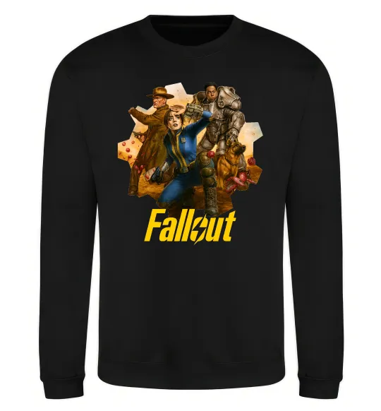 Світшот Fallout art Чорний фото
