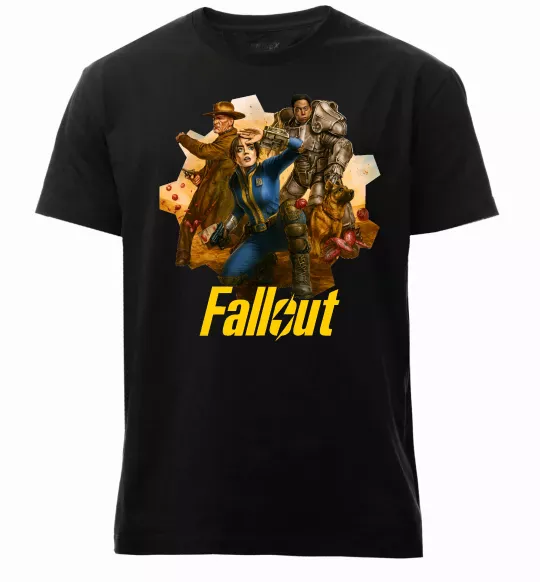 Мужская премиум футболка Fallout art Черный фото