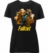 Женская премиум футболка Fallout art Черный фото