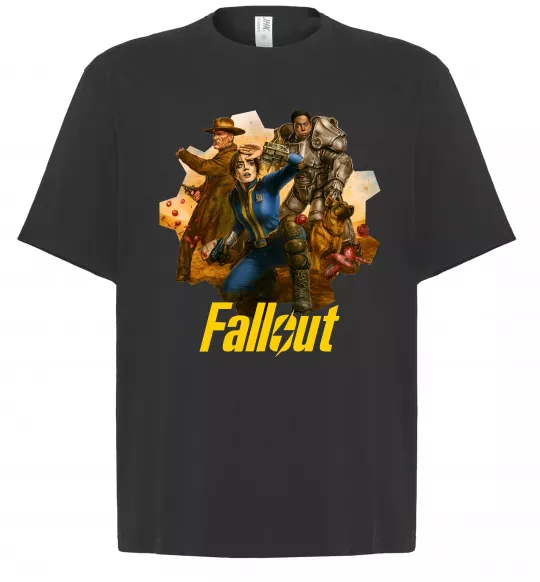 Футболка Оверсайз Fallout art Чорний фото