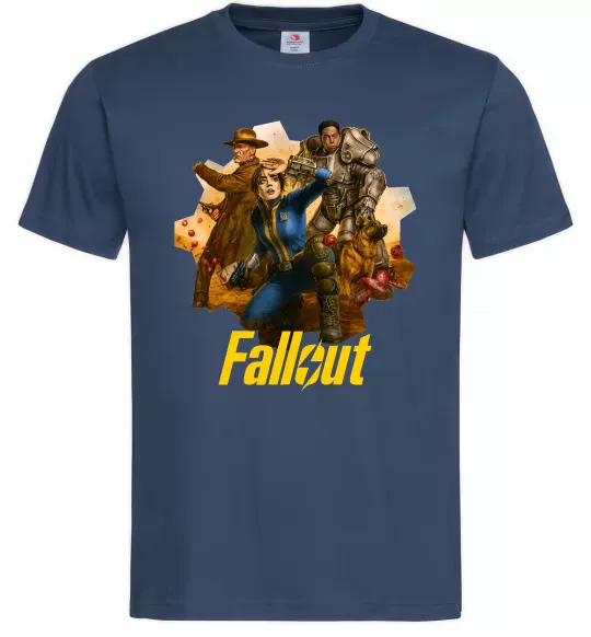 Мужская футболка Fallout art Темно-синий фото