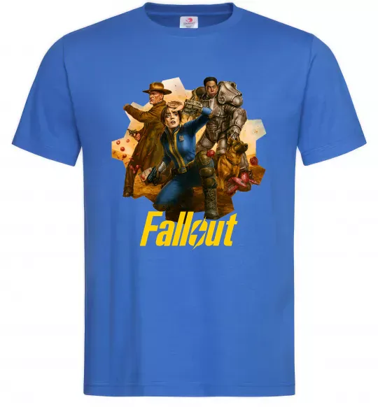 Мужская футболка Fallout art Ярко-синий фото
