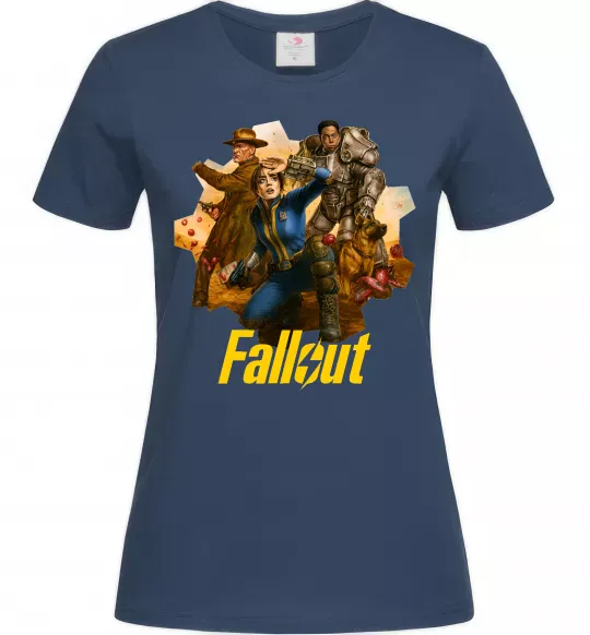 Женская футболка Fallout art Темно-синий фото