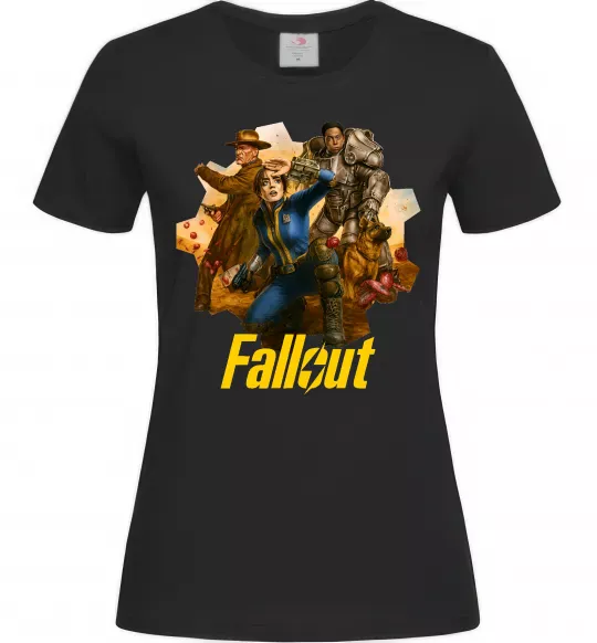 Женская футболка Fallout art Черный фото
