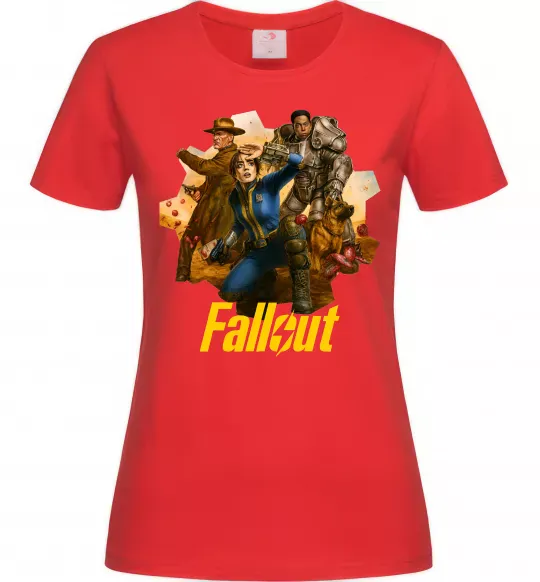 Женская футболка Fallout art Красный фото