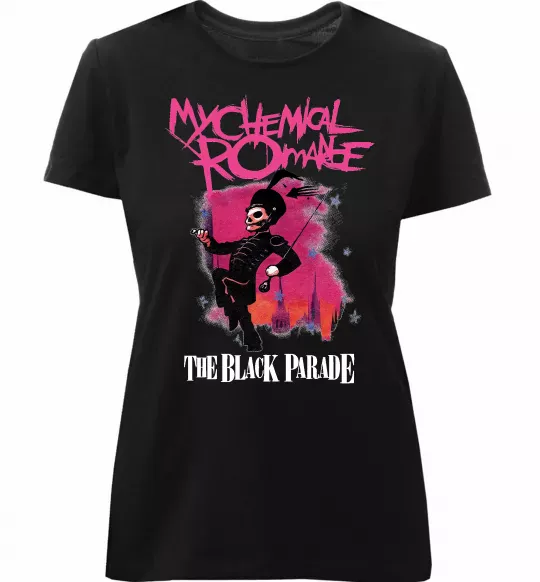 Женская премиум футболка The black parade Черный фото