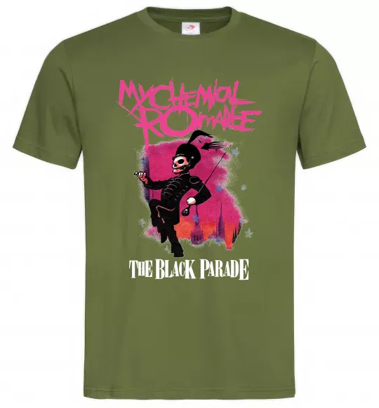 Чоловіча футболка The black parade Оливковий фото