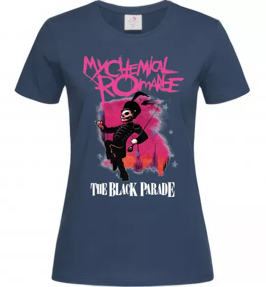 Женская футболка The black parade Темно-синий фото