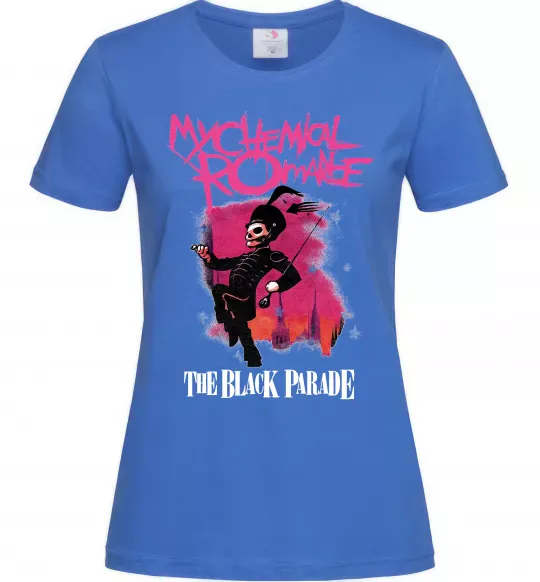 Женская футболка The black parade Ярко-синий фото