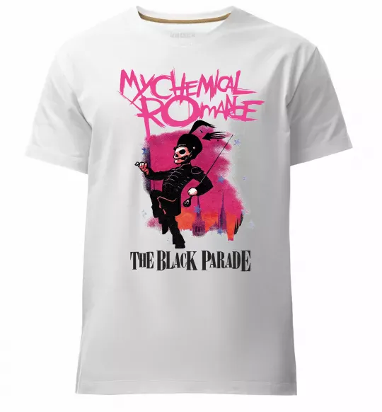 Мужская премиум футболка The black parade Белый фото