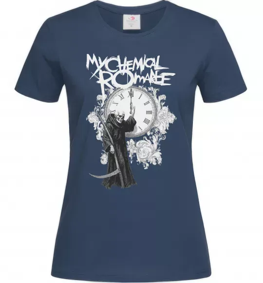 Женская футболка My Chemical Romance time Темно-синий фото