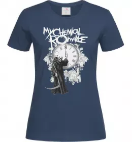 Женская футболка My Chemical Romance time Темно-синий фото