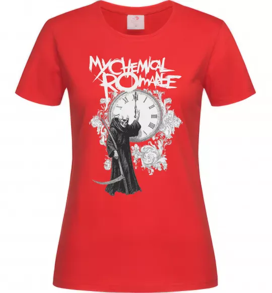 Женская футболка My Chemical Romance time Красный фото