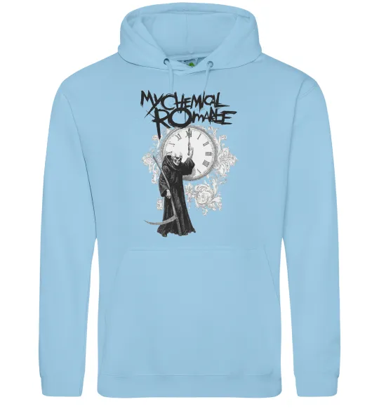 Женская толстовка (худи) My Chemical Romance time Голубой фото