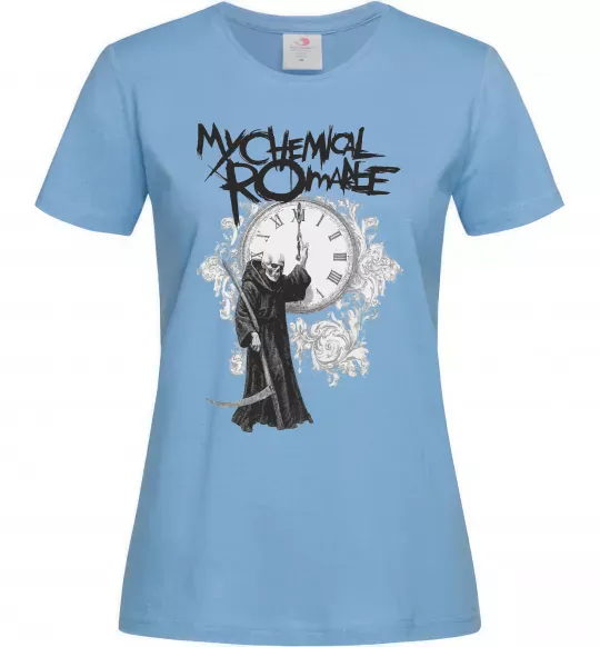 Женская футболка My Chemical Romance time Голубой фото