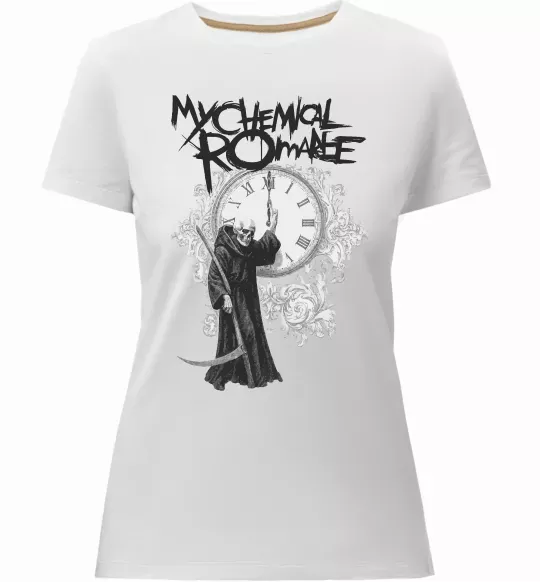 Женская премиум футболка My Chemical Romance time Белый фото