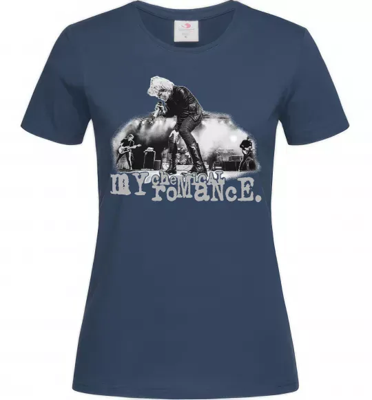 Женская футболка My Chemical Romance stage Темно-синий фото