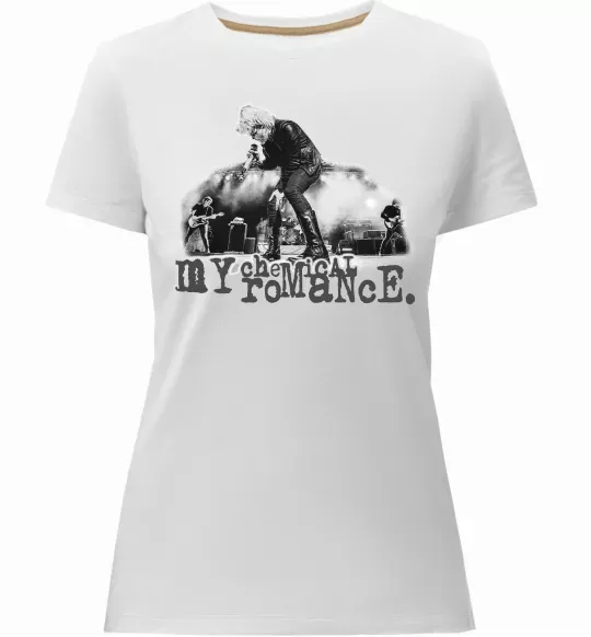 Жіноча преміум футболка My Chemical Romance stage Білий фото
