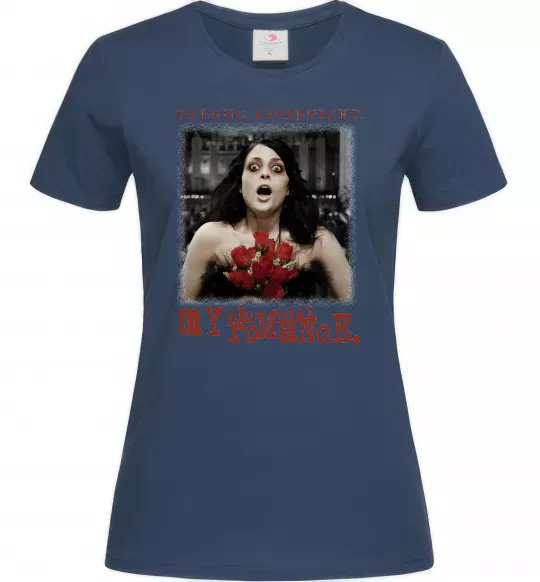 Женская футболка So long good night Темно-синий фото