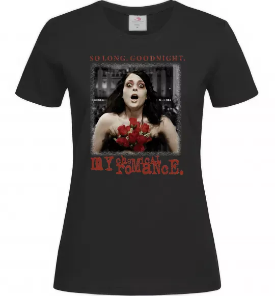 Женская футболка So long good night Черный фото