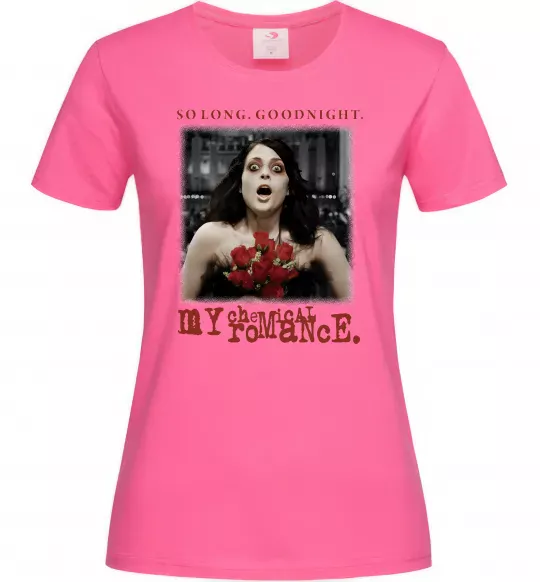 Женская футболка So long good night Ярко-розовый фото