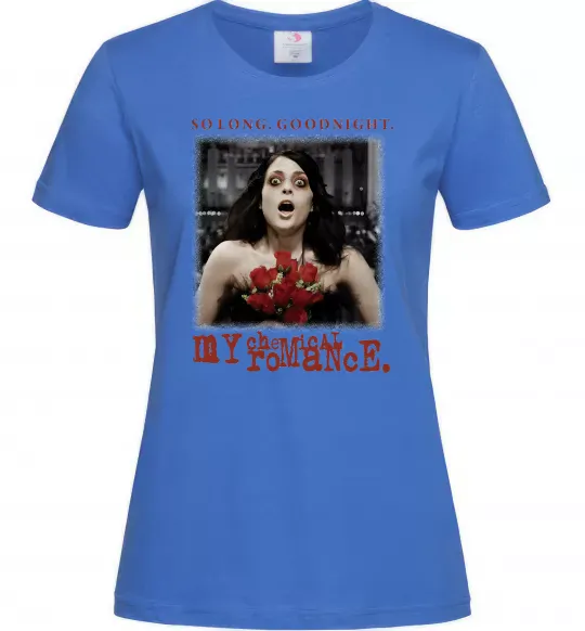 Женская футболка So long good night Ярко-синий фото