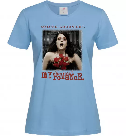Женская футболка So long good night Голубой фото