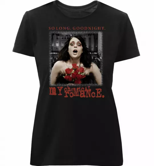 Женская премиум футболка So long good night Черный фото