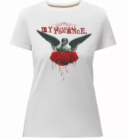 Женская премиум футболка The black parade Белый фото